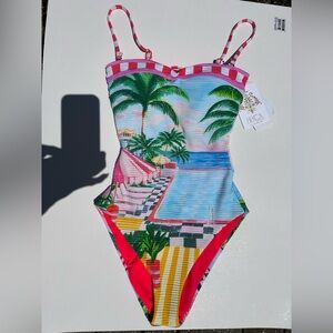 NWT🌷BECCA Virtue Miami Beach Bandeau One Piece Swimsuit